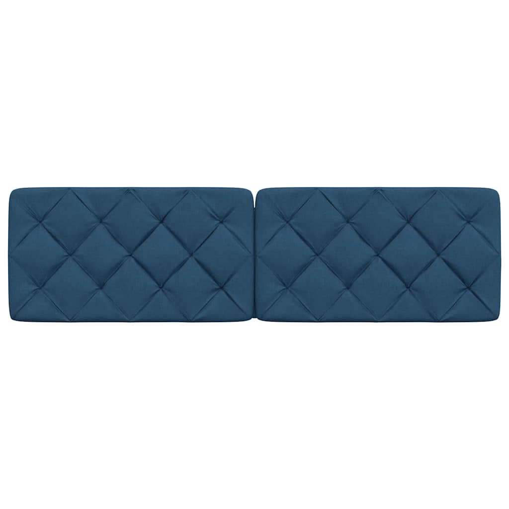 Hoofdbordkussen 180 cm stof blauw