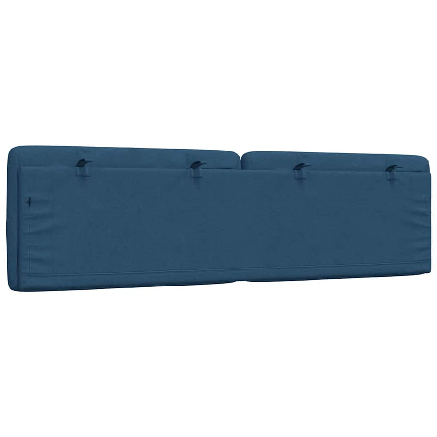 Hoofdbordkussen 180 cm stof blauw