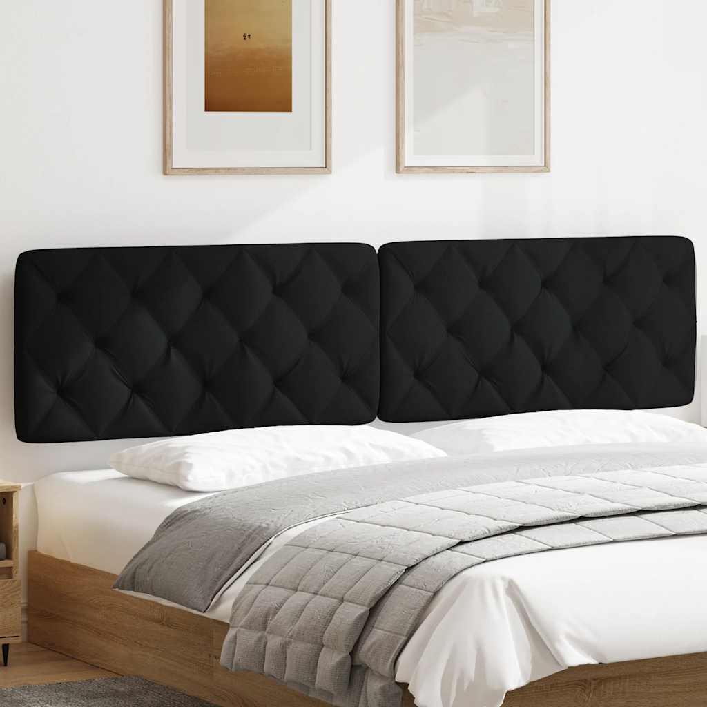 Hoofdbordkussen 200 cm stof zwart