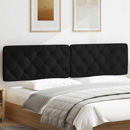 Hoofdbordkussen 200 cm stof zwart
