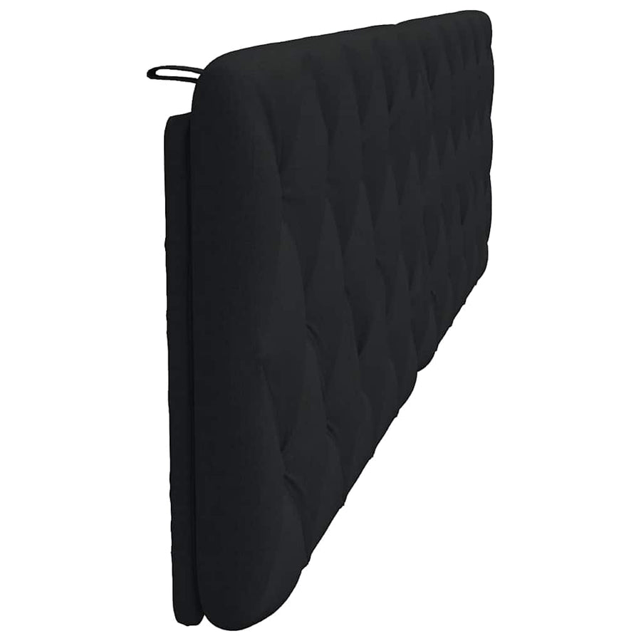 Hoofdbordkussen 200 cm stof zwart