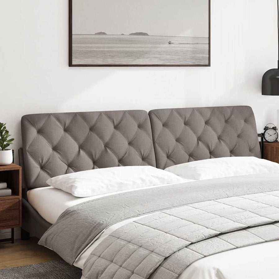 Hoofdbordkussen 200 cm stof taupe