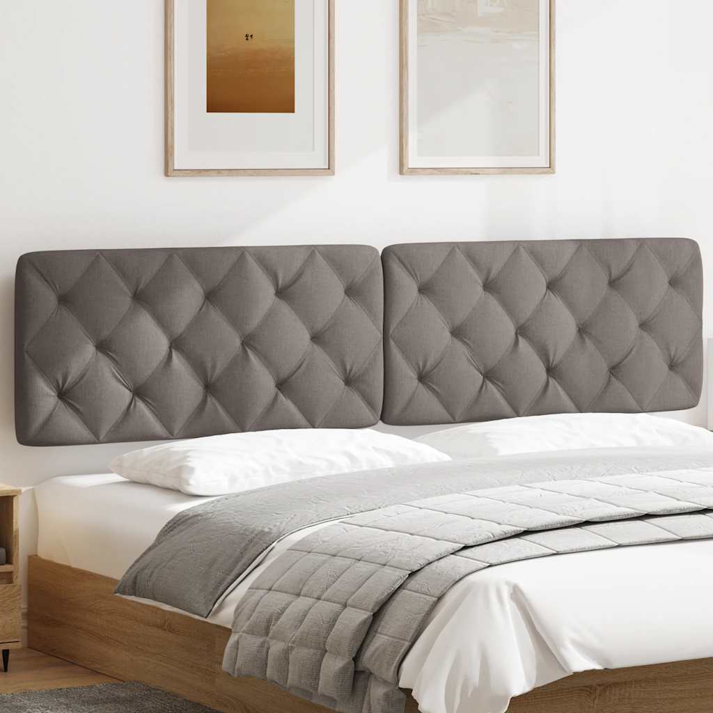 Hoofdbordkussen 200 cm stof taupe