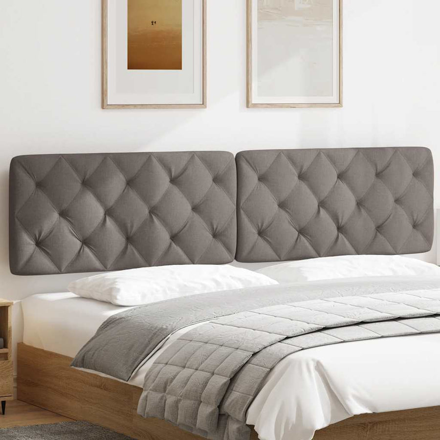 Hoofdbordkussen 200 cm stof taupe