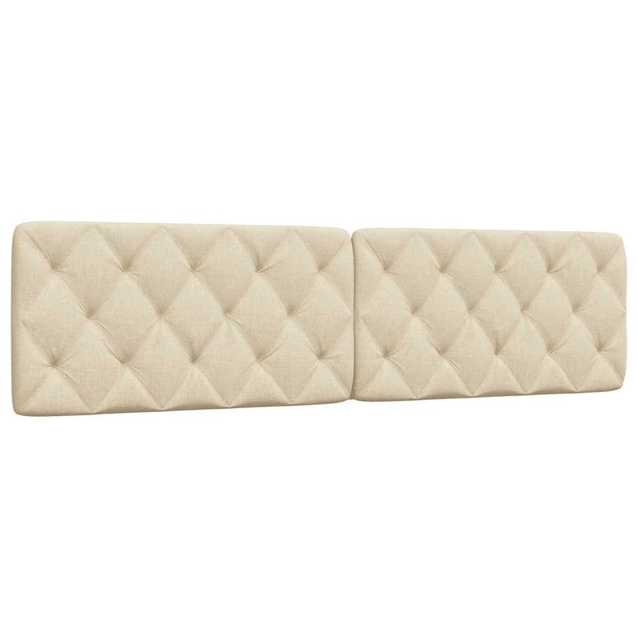 Hoofdbordkussen 200 cm stof crèmekleurig