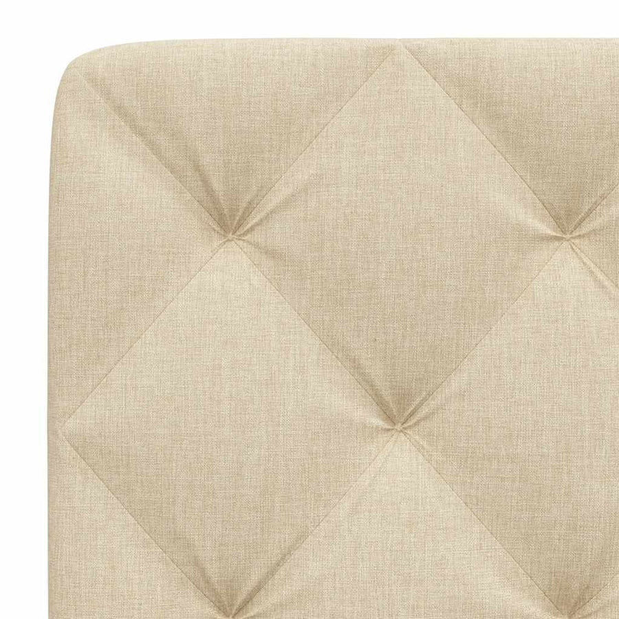 Hoofdbordkussen 200 cm stof crèmekleurig