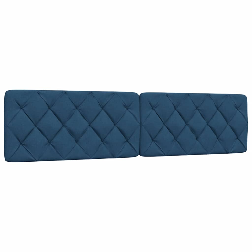 Hoofdbordkussen 200 cm stof blauw