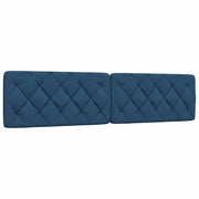 Hoofdbordkussen 200 cm stof blauw