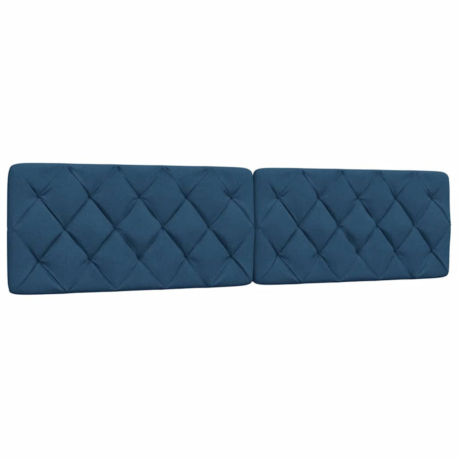 Hoofdbordkussen 200 cm stof blauw