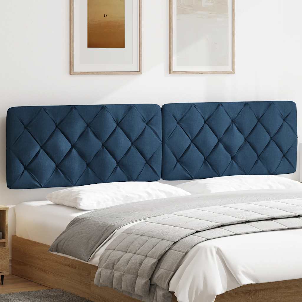 Hoofdbordkussen 200 cm stof blauw