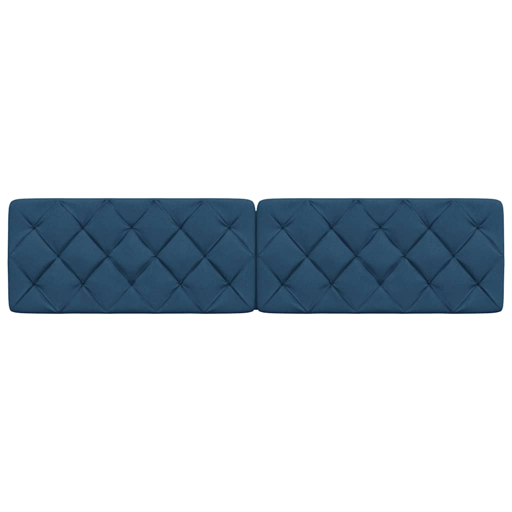 Hoofdbordkussen 200 cm stof blauw