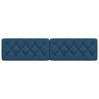 Hoofdbordkussen 200 cm stof blauw