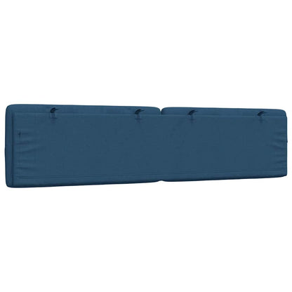 Hoofdbordkussen 200 cm stof blauw