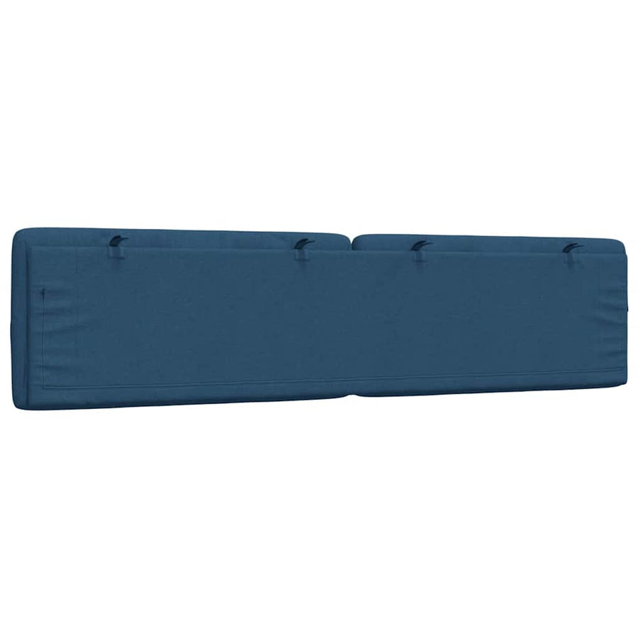 Hoofdbordkussen 200 cm stof blauw