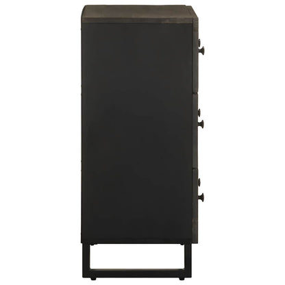 Dressoirs 2 st 60x33x75 cm massief mangohout zwart
