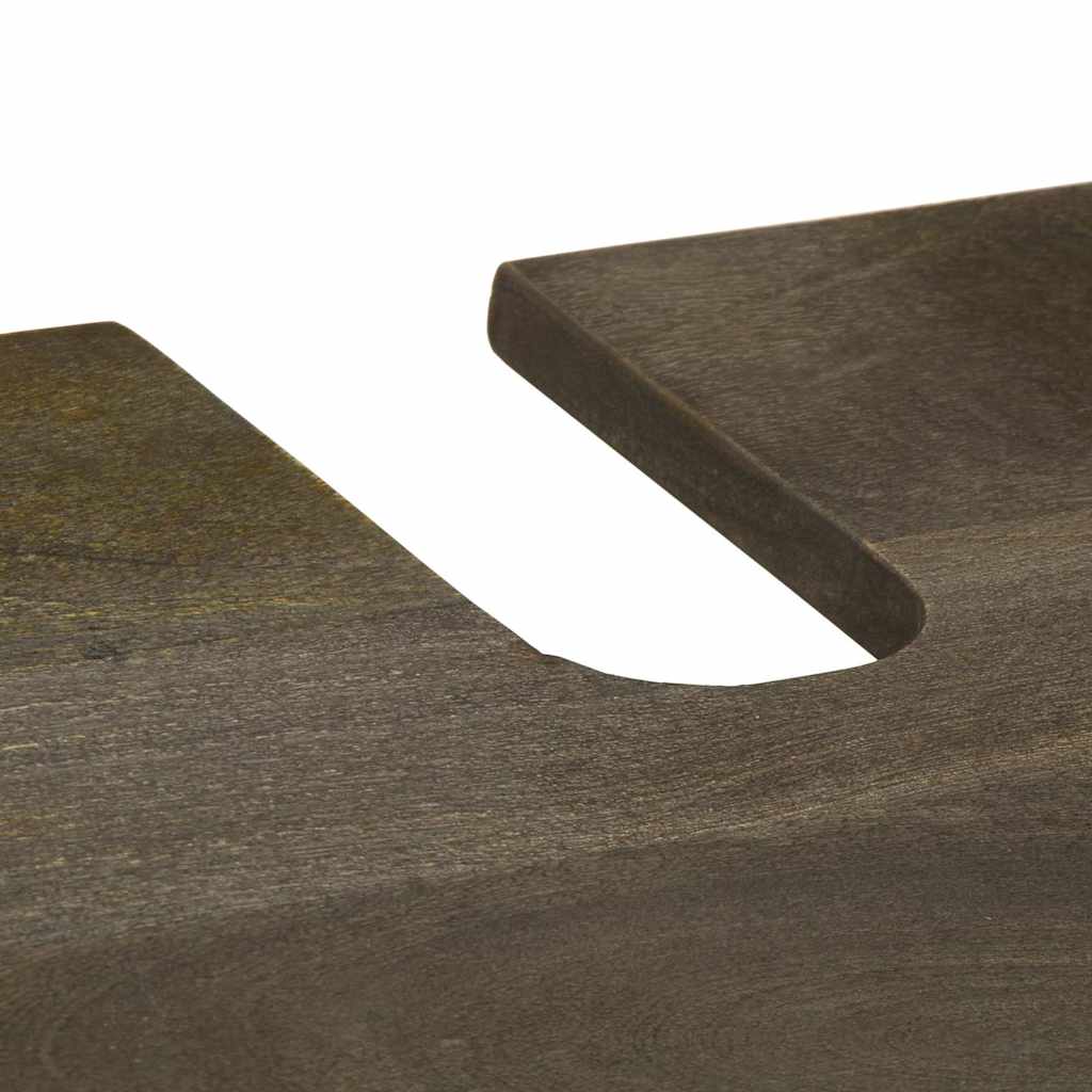 3-delige Badkamermeubelset massief mangohout zwart