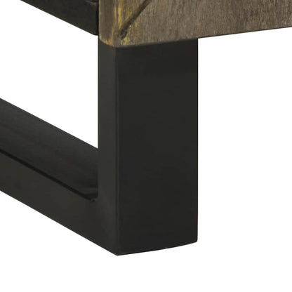 3-delige Badkamermeubelset massief mangohout zwart