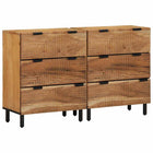 Dressoir set 2 st 120x33x75 cm massief acaciahout