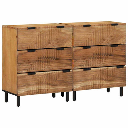 Dressoir set 2 st 120 x 33 x 75 cm Massief Acaciahout