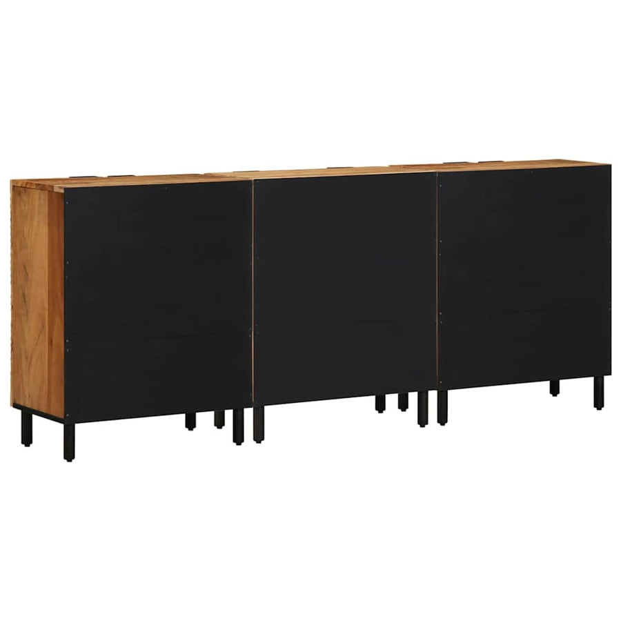 Dressoir set 3 st 180 x 33 x 75 cm Massief Acaciahout