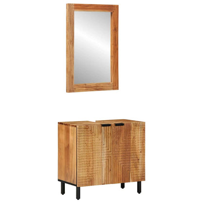 Badkamerkastenset 2 st Naturel 62 x 33 x 58 cm