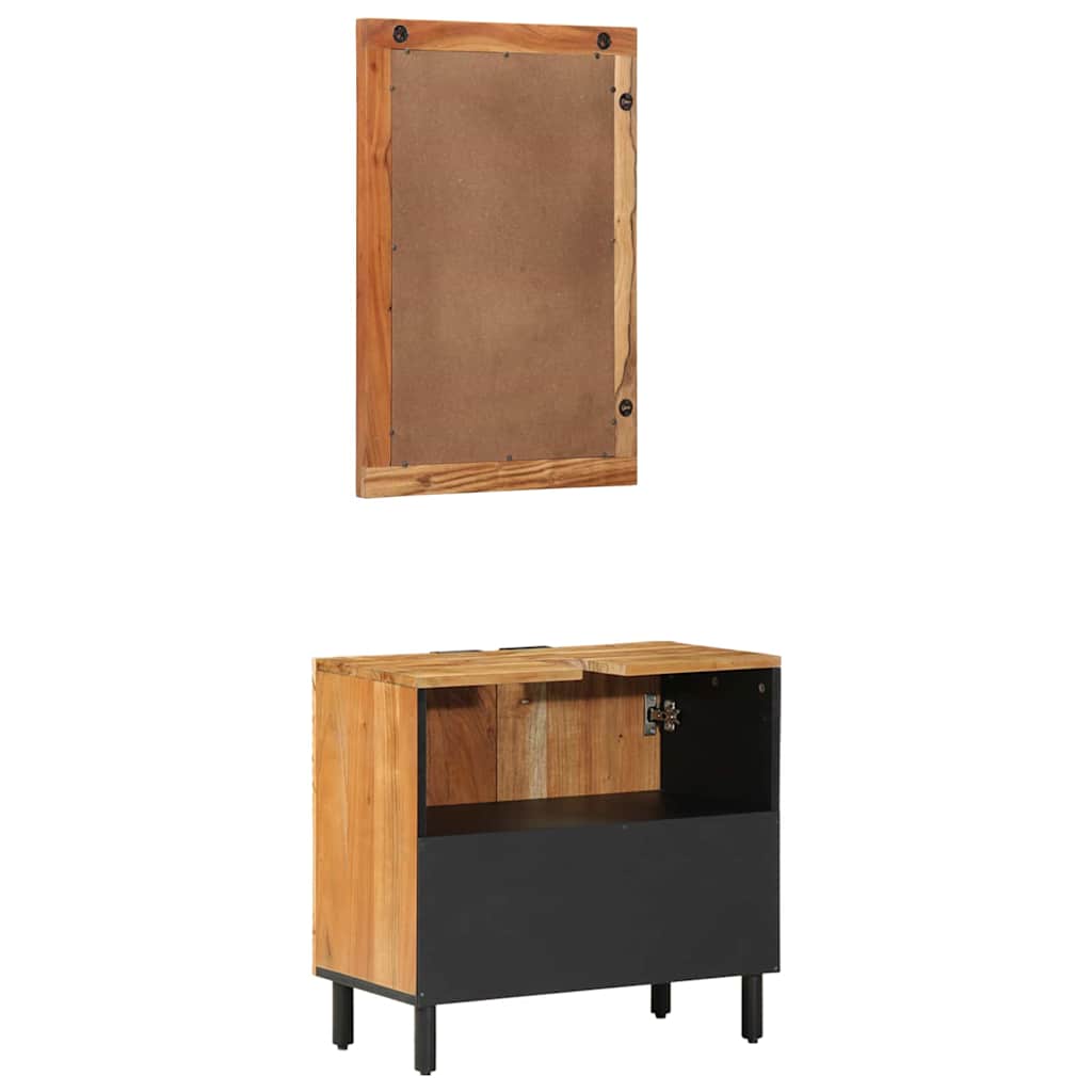 Badkamerkastenset 2 st Naturel 62 x 33 x 58 cm