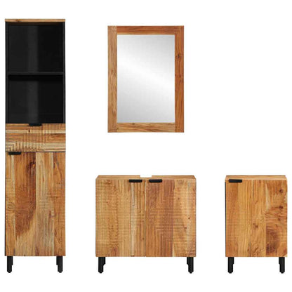 Badkamerkastenset 4 st Naturel 38 x 33 x 160 cm