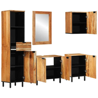 Badkamerkastenset 5 st Naturel 38 x 33 x 160 cm