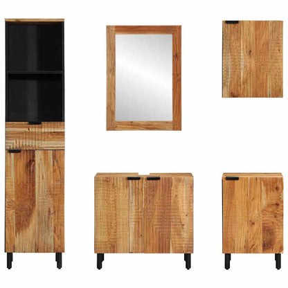 Badkamerkastenset 5 st Naturel 38 x 33 x 160 cm