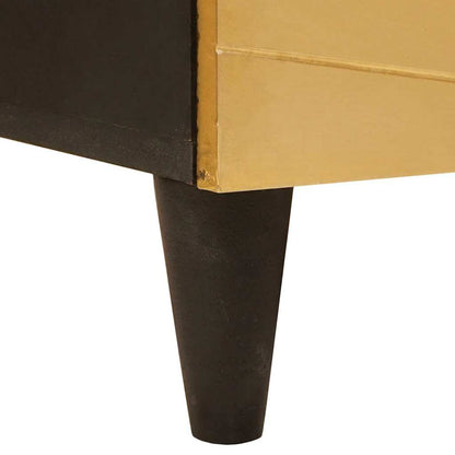 Dressoir 2 pcs Zwart en Goud 60 x 33 x 75 cm Massief Mango Hout