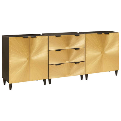 Dressoir set 3 st 180 x 33 x 75 cm Massief Mango Hout