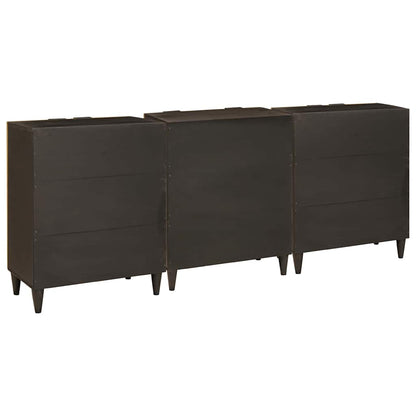 Dressoir set 3 st 180 x 33 x 75 cm Massief Mango Hout