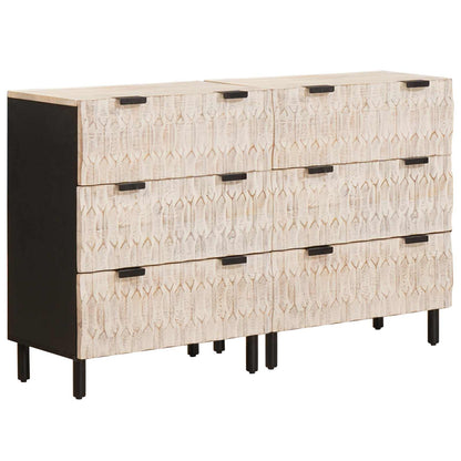 Dressoir Witte Was Afwerking Massief Mango Hout Wit gewassen afwerking