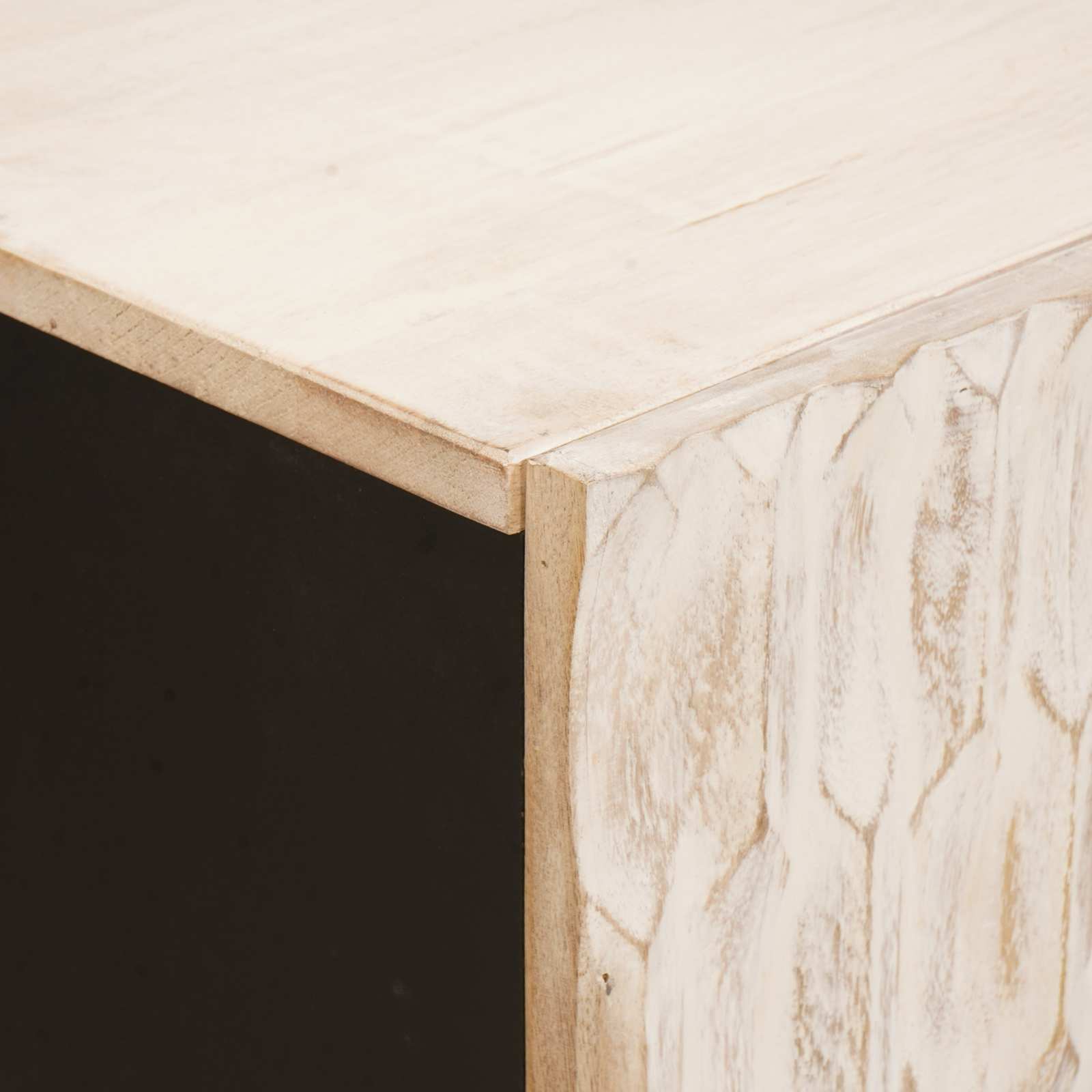 Dressoir Witte Was Afwerking Massief Mango Hout Wit gewassen afwerking