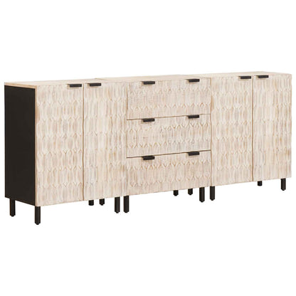 Dressoir Witte Was Afwerking Massief Mango Hout Wit gewassen afwerking