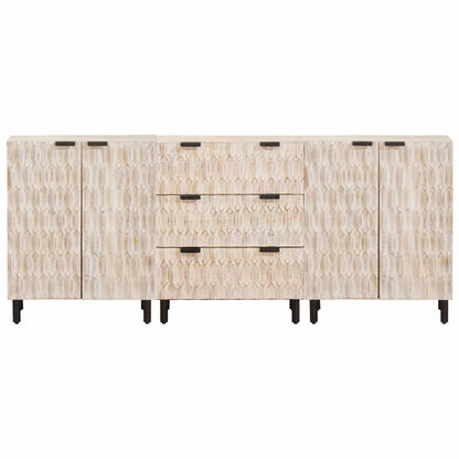 Dressoir Witte Was Afwerking Massief Mango Hout Wit gewassen afwerking