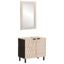 Badkamer Sets Met Opslag Witte Was Afwerking Massief Mango Hout Wit gewassen afwerking