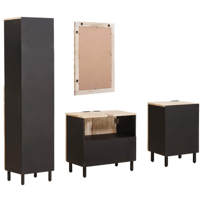 Badkamer Sets Met Lade Witte Was Afwerking Massief Mango Hout Wit gewassen afwerking