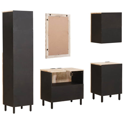Badkamer Sets Met Lade Witte Was Afwerking Massief Mango Hout Wit gewassen afwerking