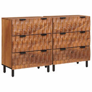 Dressoir massief mangohout acacia bruin 60x33x75 cm