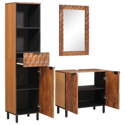Badkamer Sets Met Lade Acacia Bruin Winish Massief Mango Hout Acacia bruin afwerking