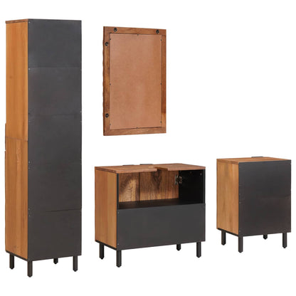 Badkamer Sets Met Lade Acacia Bruin Winish Massief Mango Hout Acacia bruin afwerking