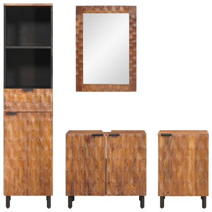 Badkamer Sets Met Lade Acacia Bruin Winish Massief Mango Hout Acacia bruin afwerking