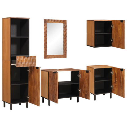 Badkamer Sets Met Lade Acacia Bruin Winish Massief Mango Hout Acacia bruin afwerking