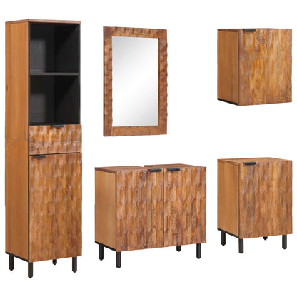 Badkamer Sets Met Lade Acacia Bruin Winish Massief Mango Hout Acacia bruin afwerking