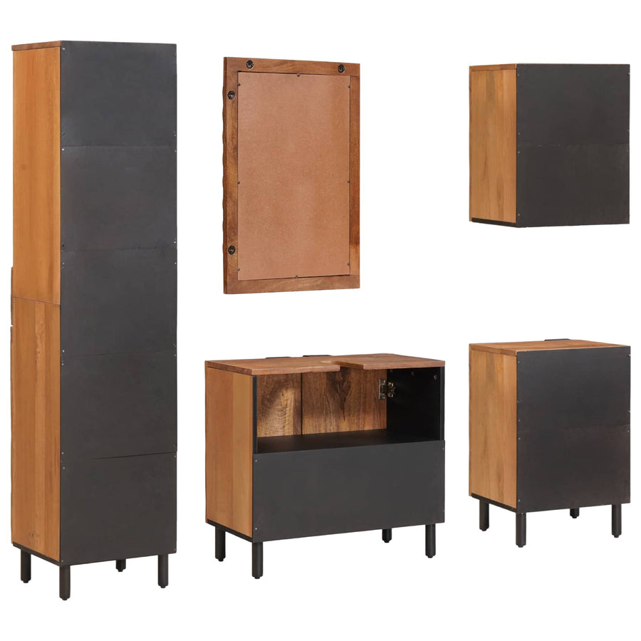 Badkamer Sets Met Lade Acacia Bruin Winish Massief Mango Hout Acacia bruin afwerking