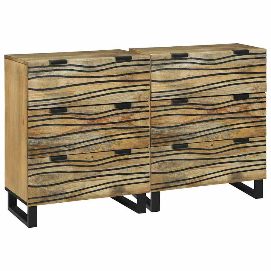 Dressoirs met lade met opslag 2 pcs Bruin Medium Massief mango hout