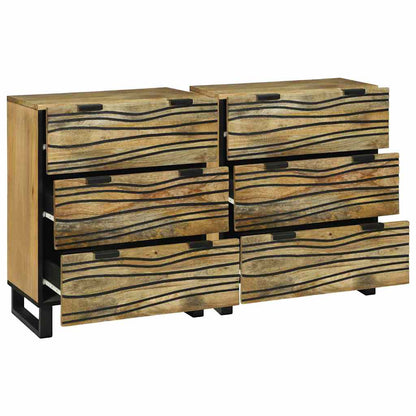 Dressoirs met lade met opslag 2 pcs Bruin Medium Massief mango hout