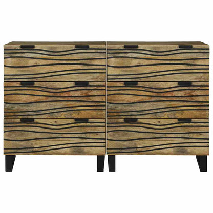 Dressoirs met lade met opslag 2 pcs Bruin Medium Massief mango hout