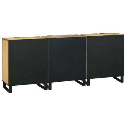Badkamermeubelset met lade met plank met opslag met de deur 3 pcs Bruin Medium Massief hout